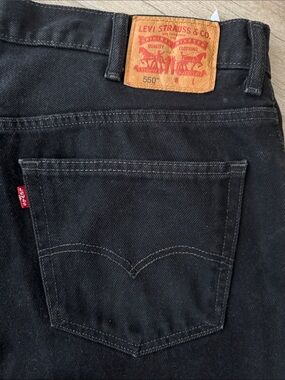 Levi's 550 40x36 Men's Tall Black Relaxed Fit Jeans